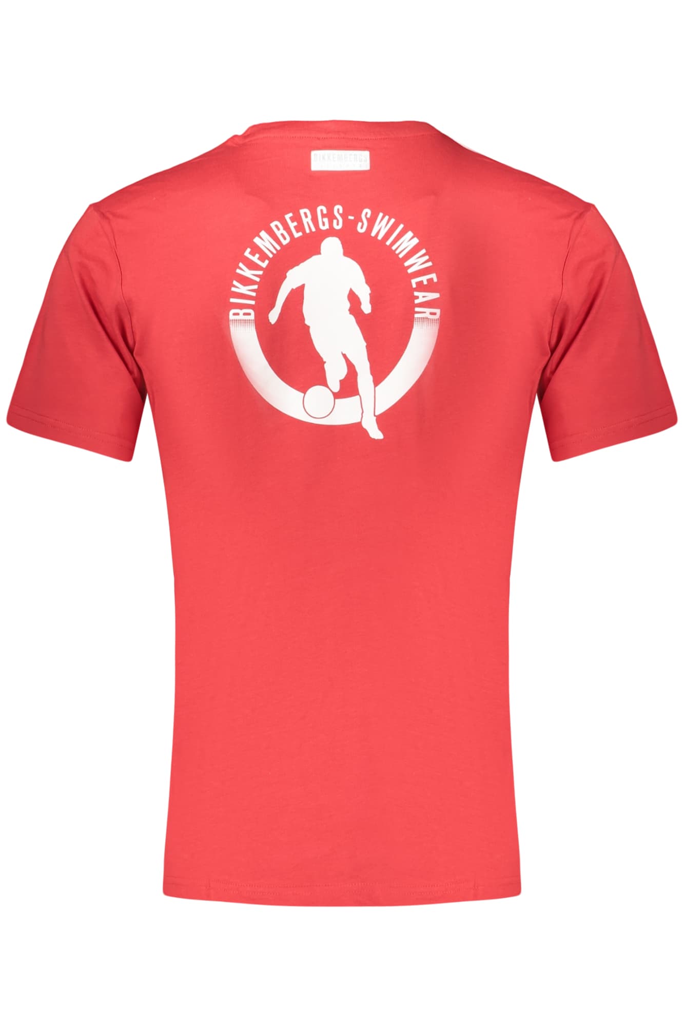 МЪЖКА ТЕНИСКА С КЪС РЪКАВ BIKKEMBERGS, ЧЕРВЕНА - BIKKEMBERGS