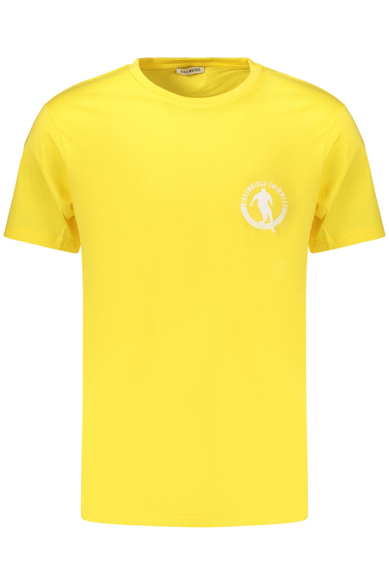 МЪЖКА ТЕНИСКА С КЪС РЪКАВ BIKKEMBERGS, ЖЪЛТА - BIKKEMBERGS