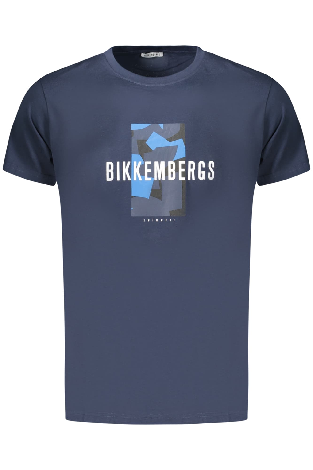 МЪЖКА ТЕНИСКА С КЪС РЪКАВ BIKKEMBERGS, СИНЯ - BIKKEMBERGS