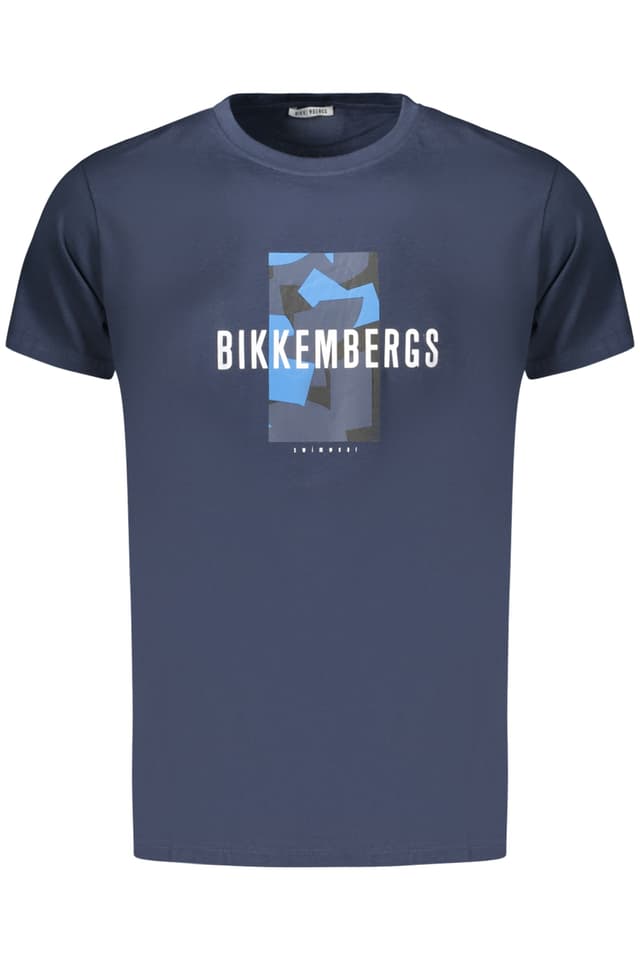 МЪЖКА ТЕНИСКА С КЪС РЪКАВ BIKKEMBERGS, СИНЯ