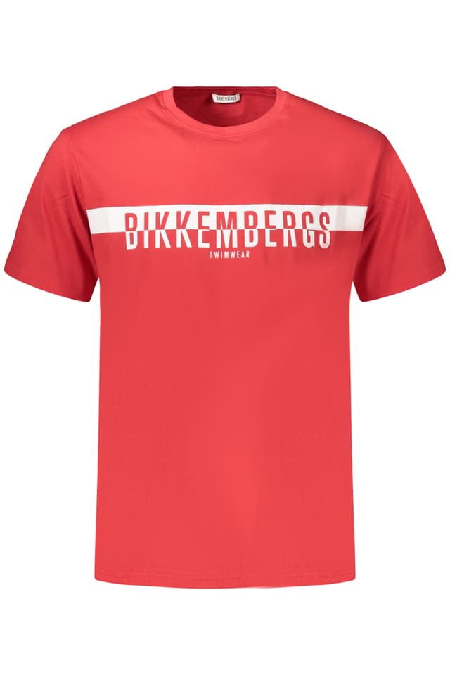 МЪЖКА ТЕНИСКА С КЪС РЪКАВ BIKKEMBERGS, БЯЛА