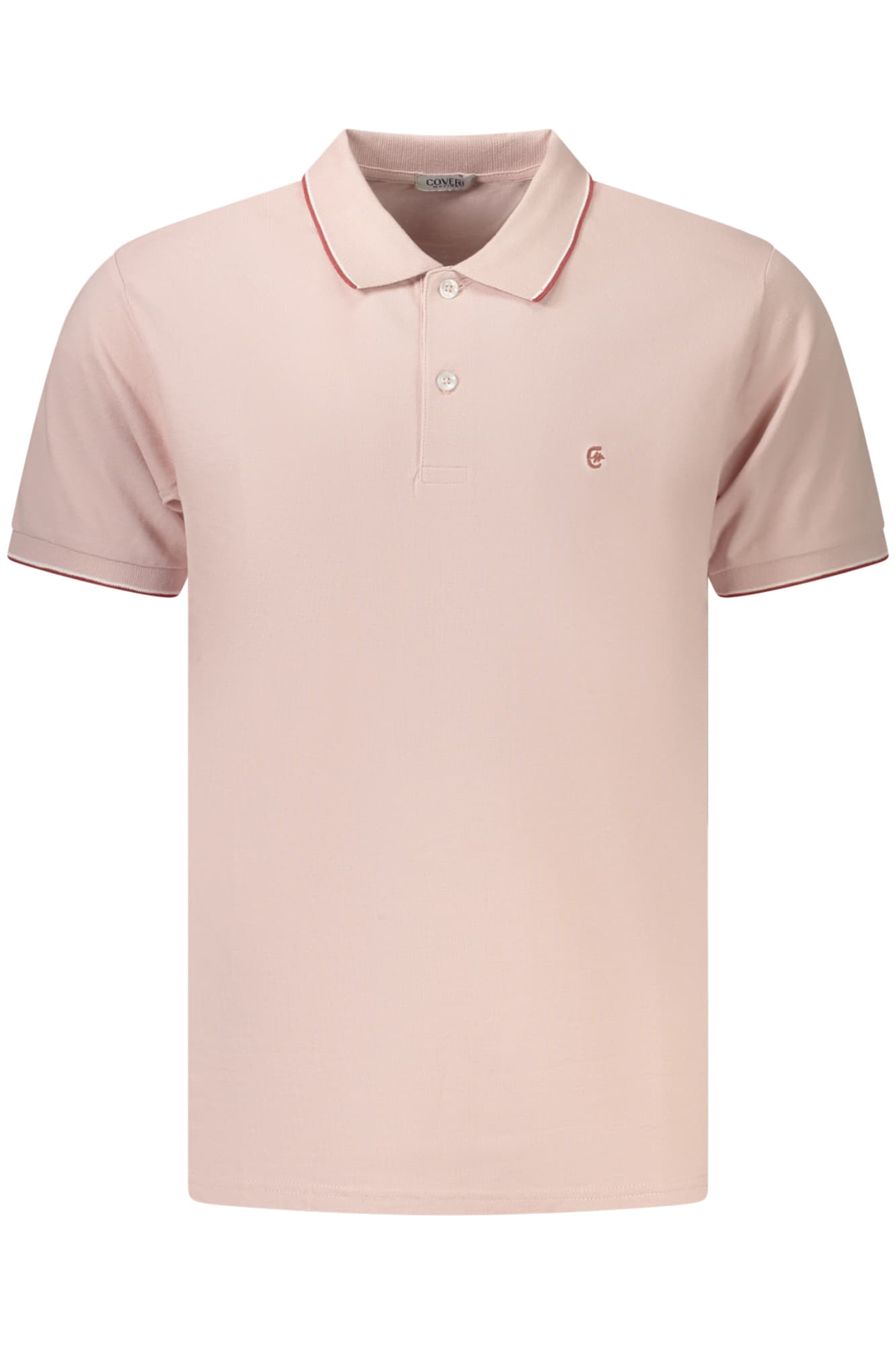 Мъжка поло тениска с къс ръкав COVERI MOVING, розова - COVERI MOVING