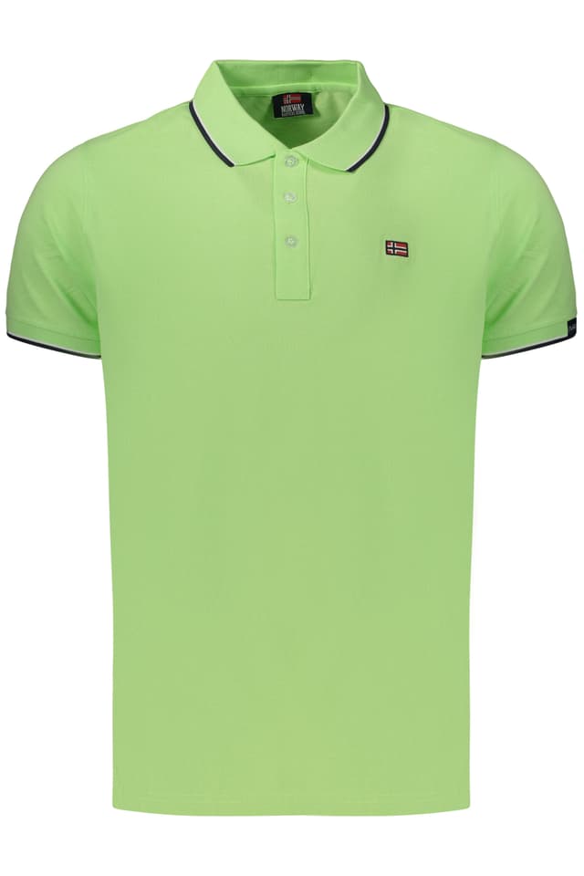 НОРВЕГИЯ 1963 МЪЖКА ПОЛО БЛИЗА С КЪС РЪКАВ, ЗЕЛЕНА