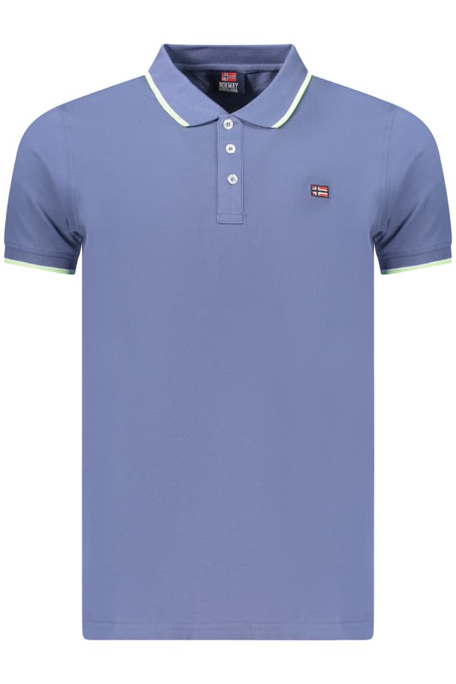 НОРВЕГИЯ 1963 МЪЖКА ПОЛО БЛИЗА С КЪС РЪКАВ, СИНЯ