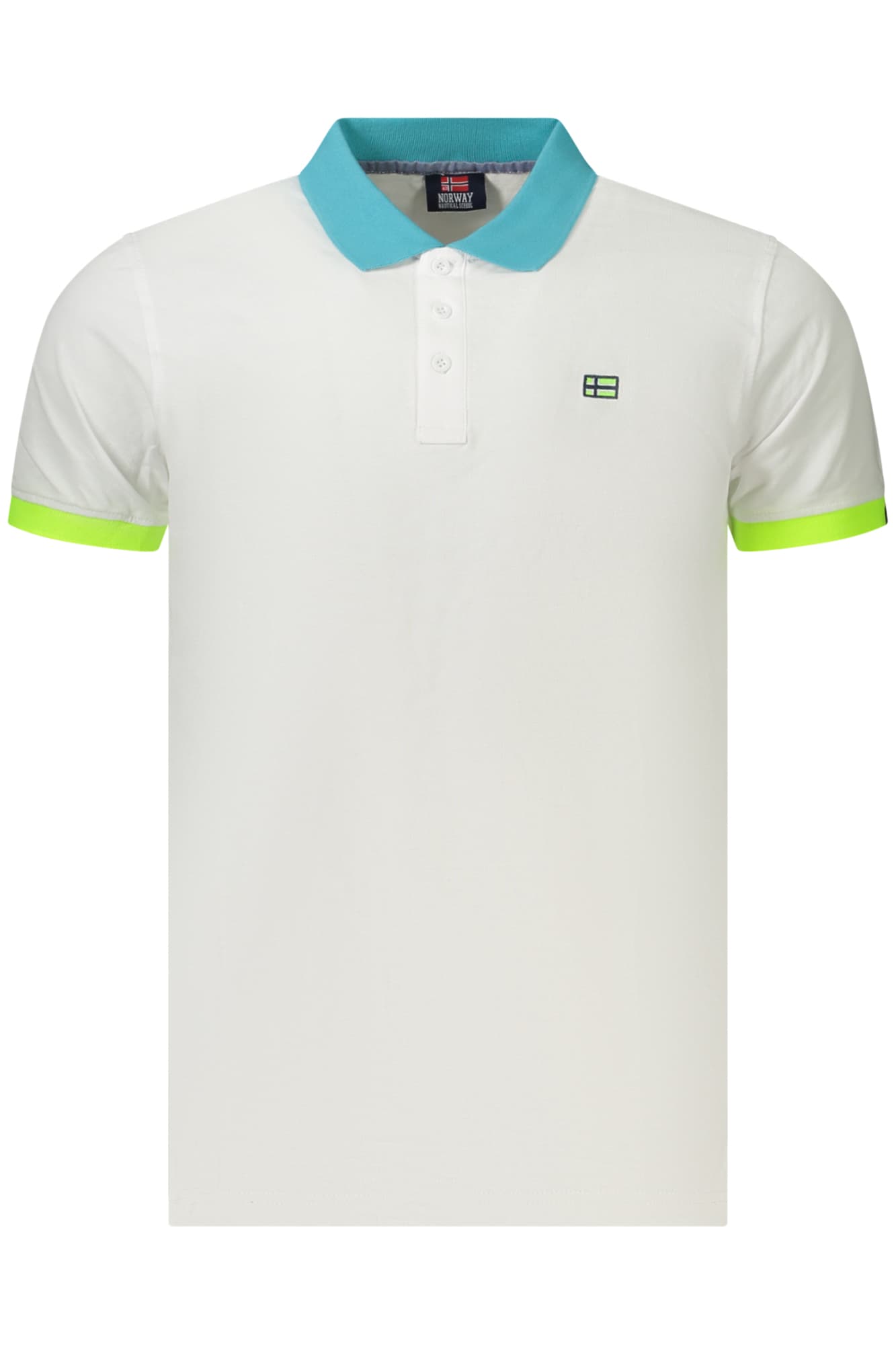 НОРВЕГИЯ 1963 МЪЖКА ПОЛО БЛИЗА С КЪС РЪКАВ, БЯЛА - NORWAY 1963