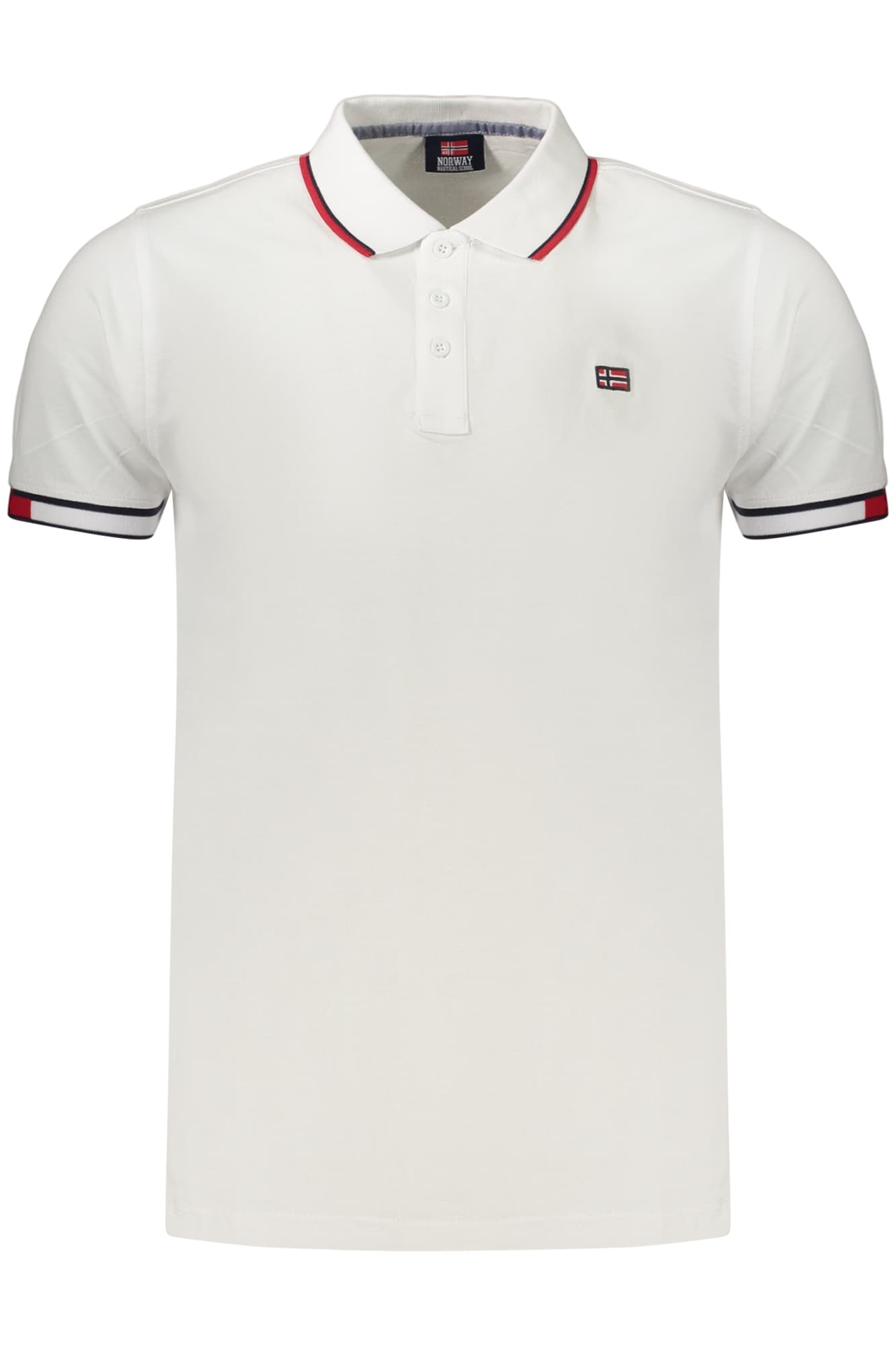 НОРВЕГИЯ 1963 МЪЖКА ПОЛО БЛИЗА С КЪС РЪКАВ, БЯЛА - NORWAY 1963