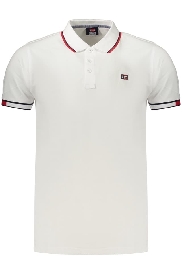 НОРВЕГИЯ 1963 МЪЖКА ПОЛО БЛИЗА С КЪС РЪКАВ, БЯЛА