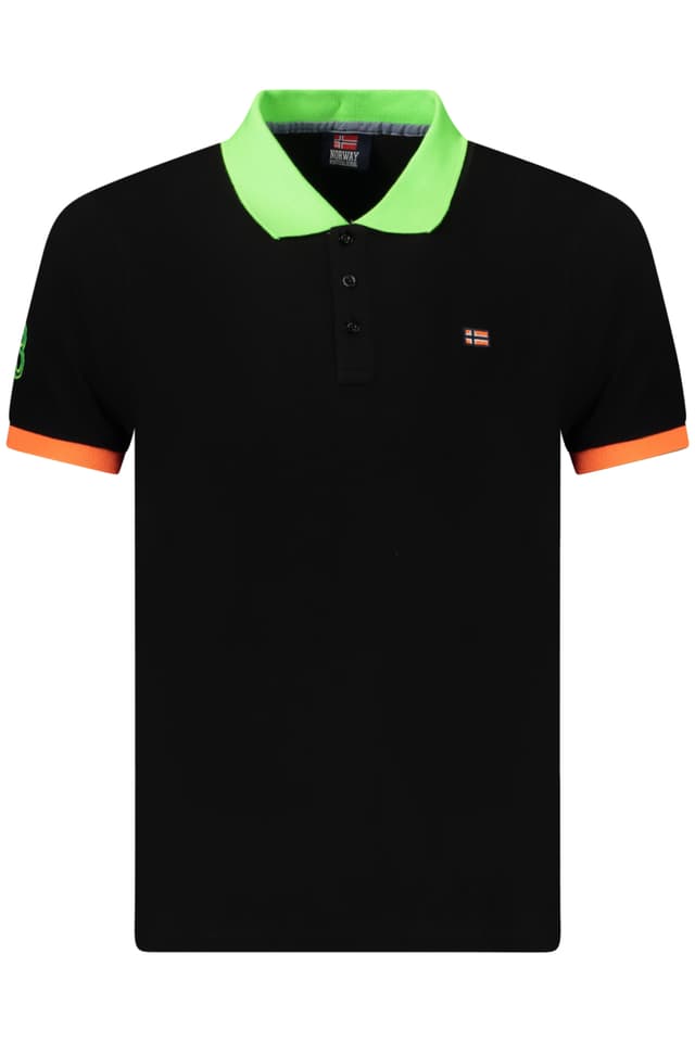 НОРВЕГИЯ 1963 МЪЖКА ПОЛО БЛИЗА С КЪС РЪКАВ, ЧЕРНА