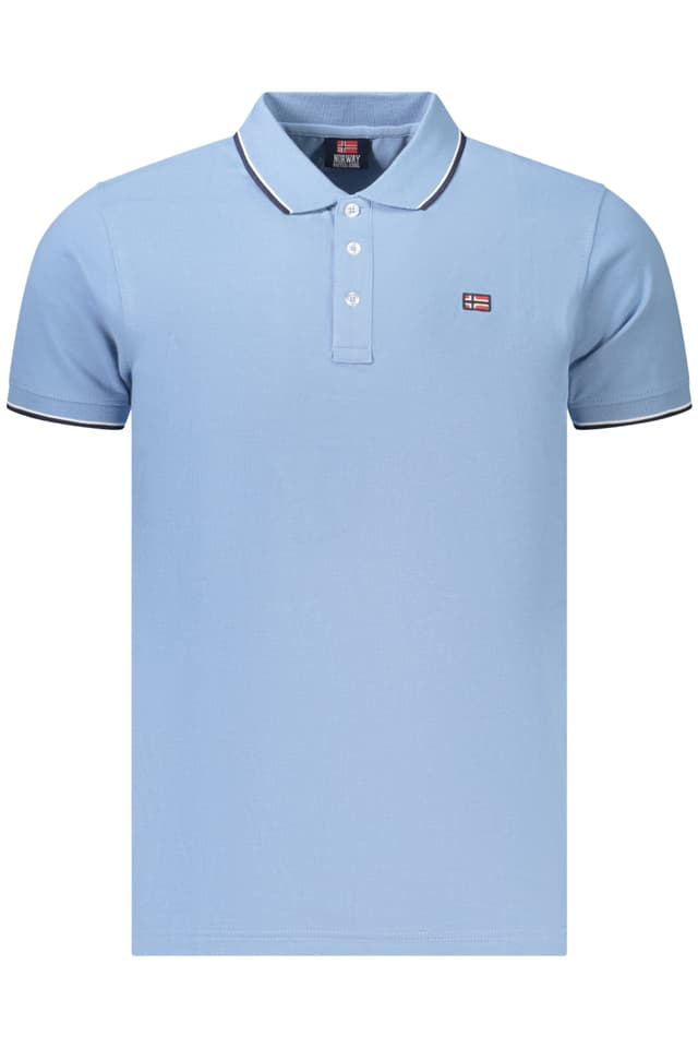 НОРВЕГИЯ 1963 МЪЖКА ПОЛО БЛИЗА С КЪС РЪКАВ, СИНЯ