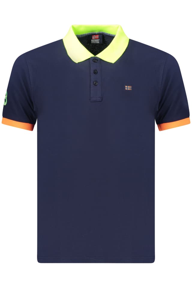 НОРВЕГИЯ 1963 МЪЖКА ПОЛО БЛИЗА С КЪС РЪКАВ, СИНЯ
