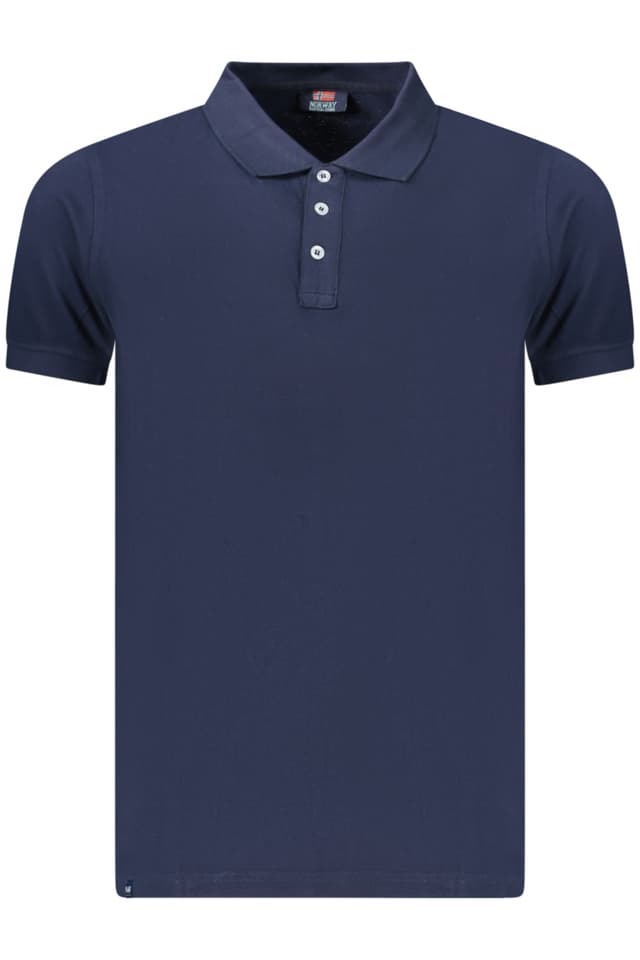 НОРВЕГИЯ 1963 МЪЖКА ПОЛО БЛИЗА С КЪС РЪКАВ, СИНЯ