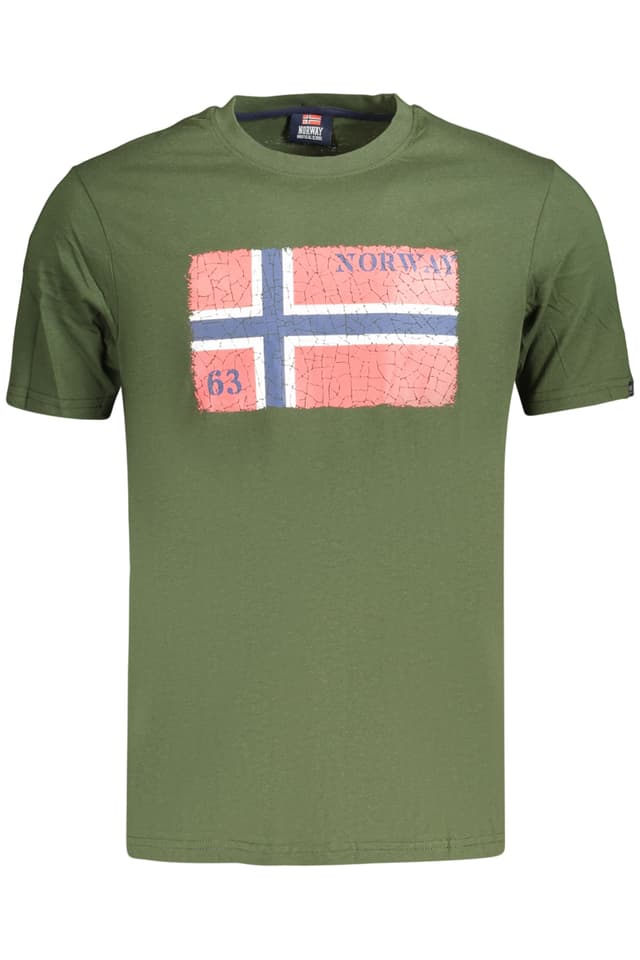 НОРВЕГИЯ 1963 МЪЖКА ТЕНИСКА С КЪС РЪКАВ, ЗЕЛЕНА
