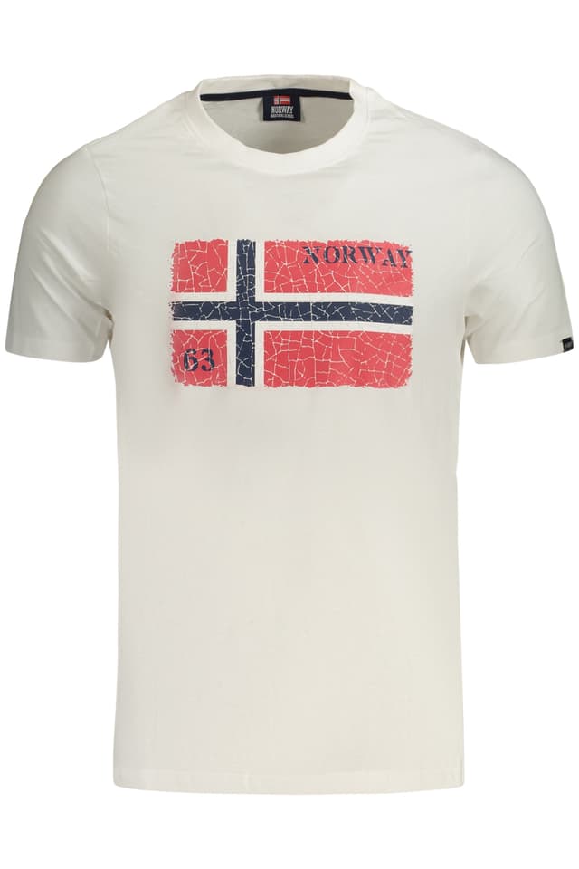 НОРВЕГИЯ 1963 МЪЖКА ТЕНИСКА С КЪС РЪКАВ, БЯЛА