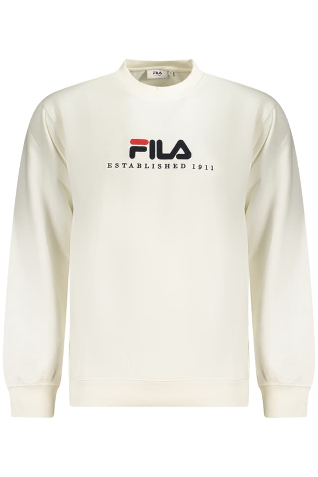 Мъжки бял суитшърт с цип FILA