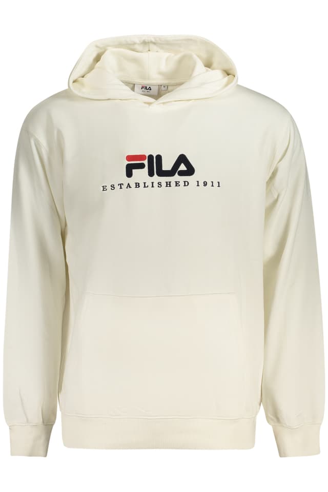 Мъжки бял суитшърт с цип FILA