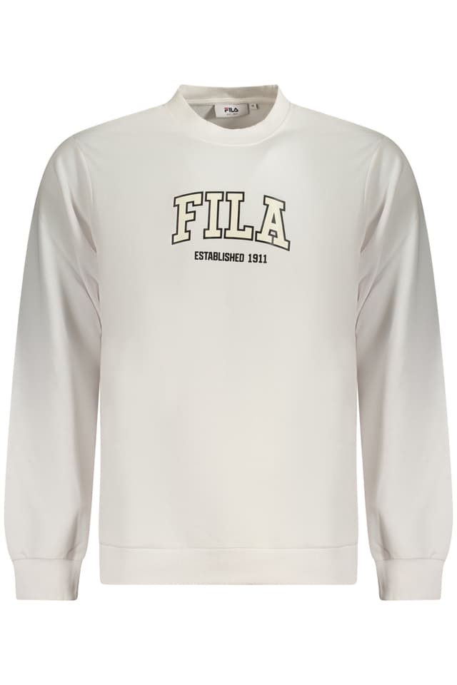 Мъжки бял суитшърт с цип FILA