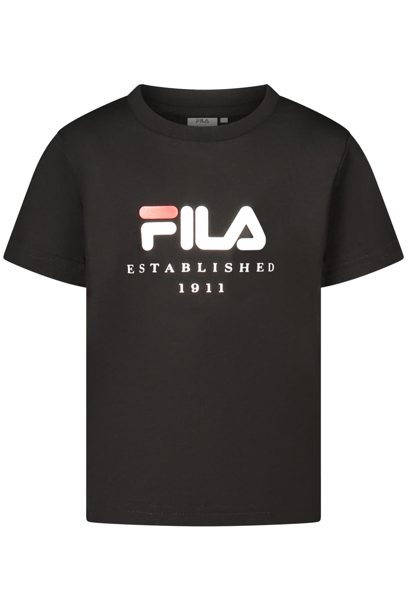 Тениска FILA с къс ръкав за момичета, черна - FILA