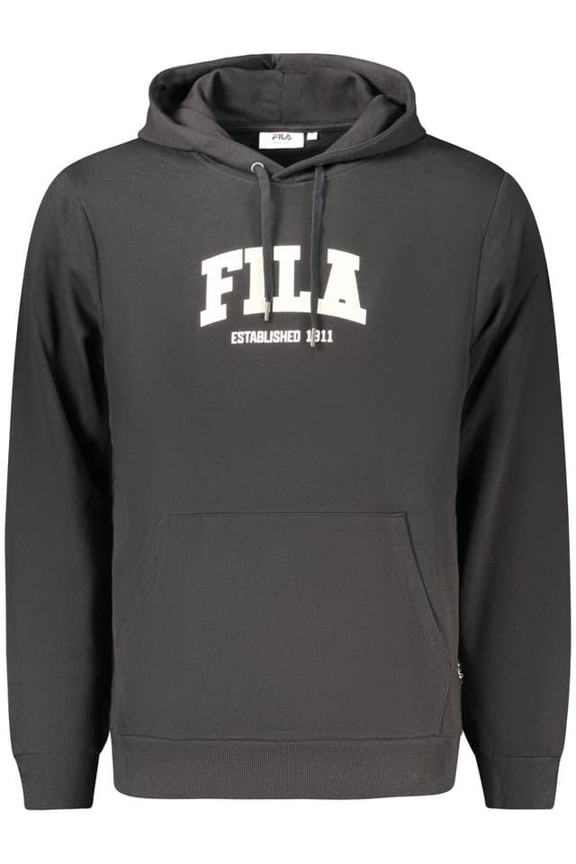 Мъжки черен суитшърт с цип FILA