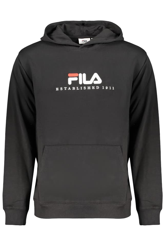 Мъжки черен суитшърт с цип FILA