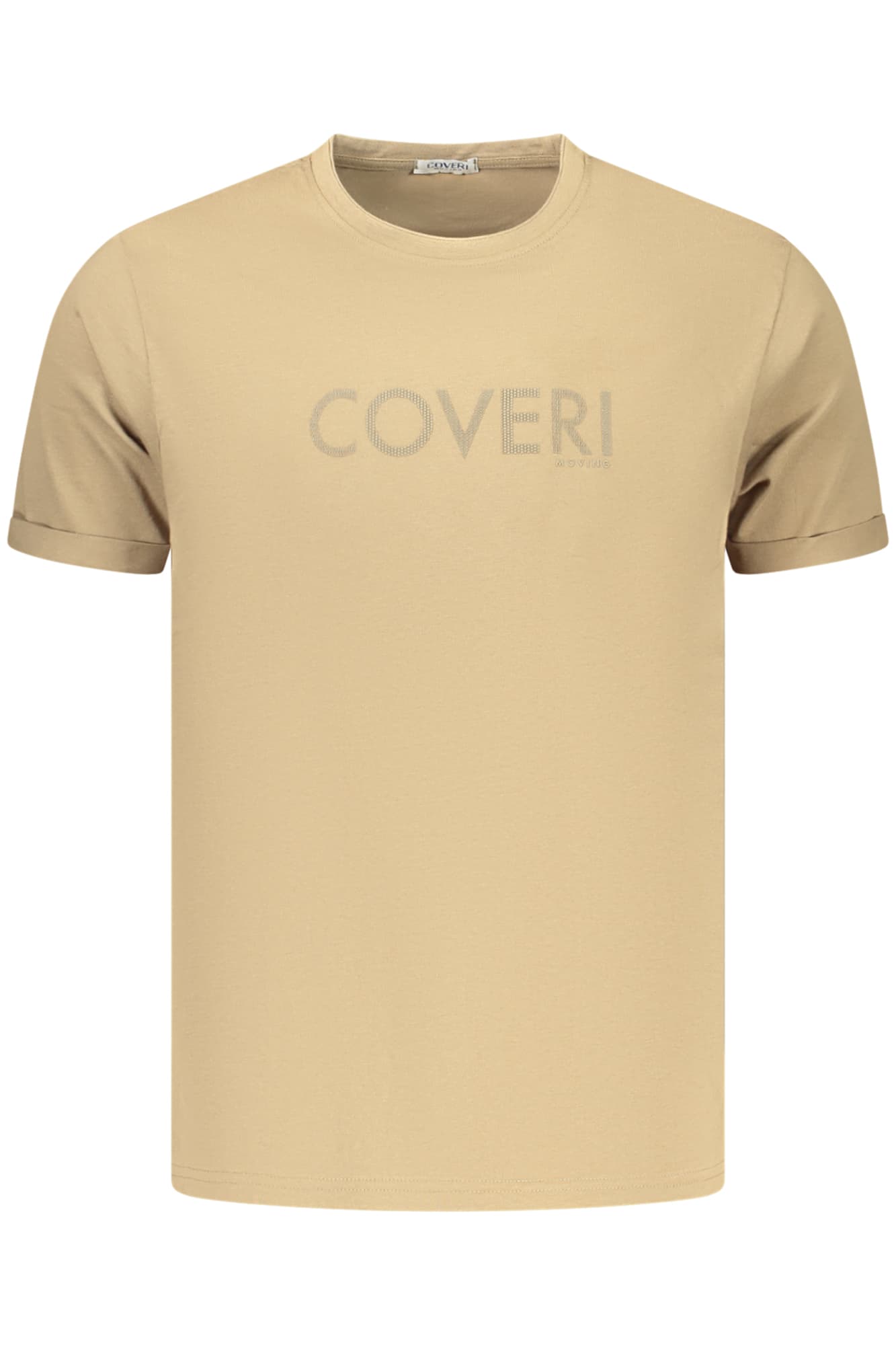 Мъжка тениска с къс ръкав COVERI MOVING, кафява - COVERI MOVING
