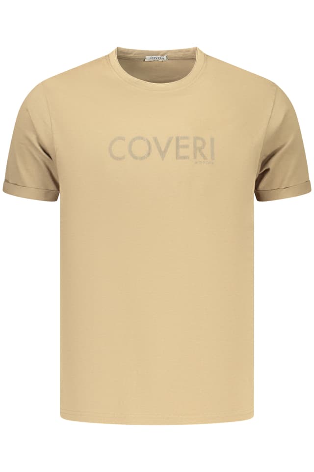 Мъжка тениска с къс ръкав COVERI MOVING, кафява