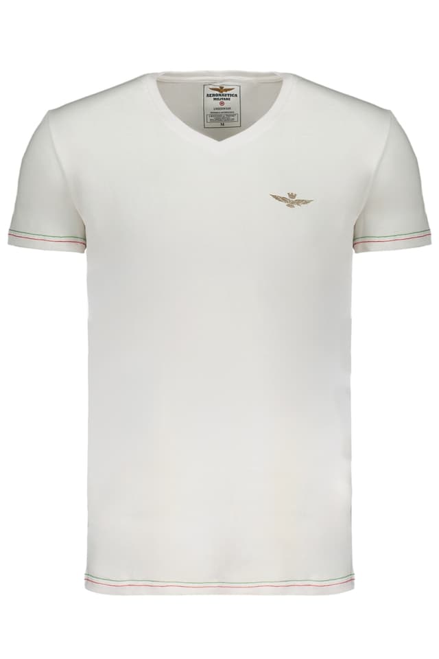 AERONAUTICA MILITARE МЪЖКА БЯЛА ТЕНИСКА С КЪС РЪКАВ