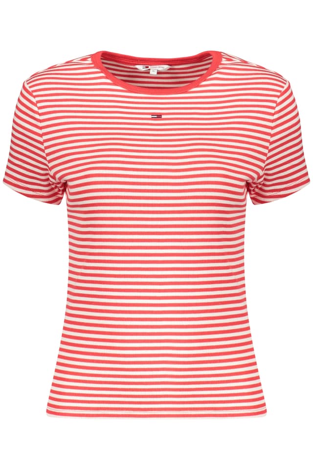 ДАМСКА ТЕНИСКА С КЪС РЪКАВ TOMMY HILFIGER, ЧЕРВЕНА