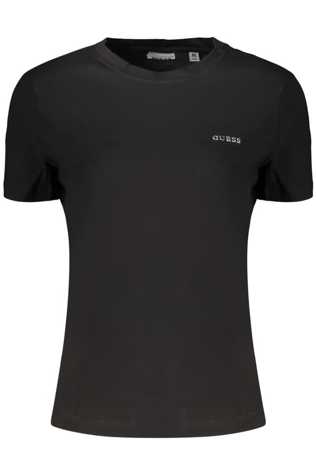 Дамска тениска с къс ръкав GUESS JEANS, черна