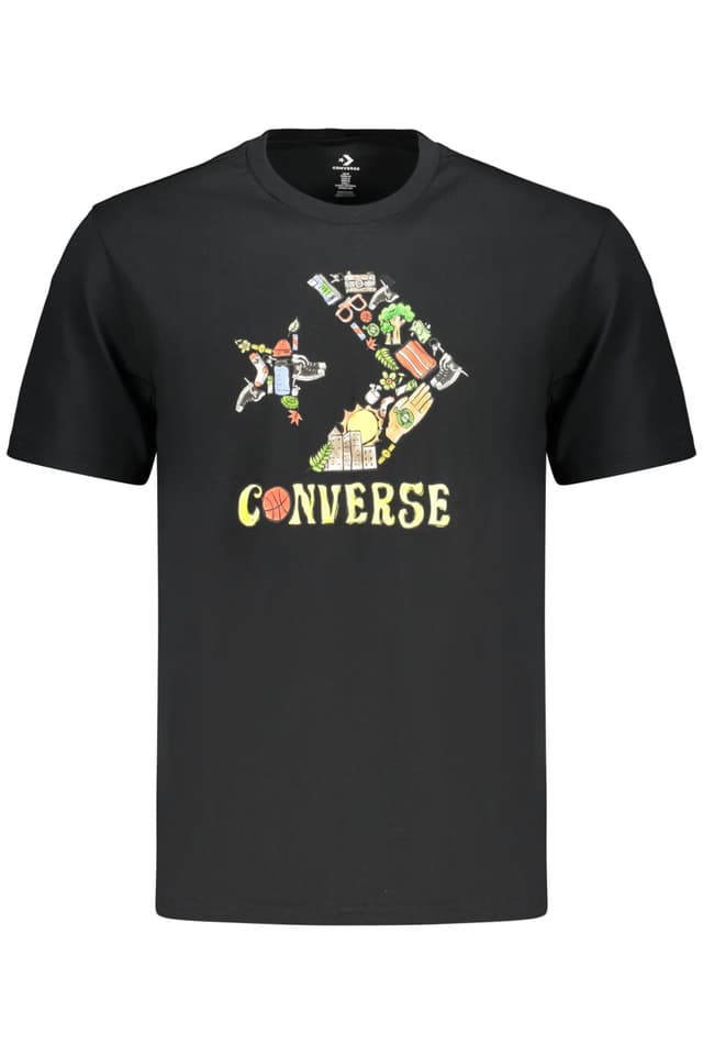 Мъжка тениска с къс ръкав Converse, черна