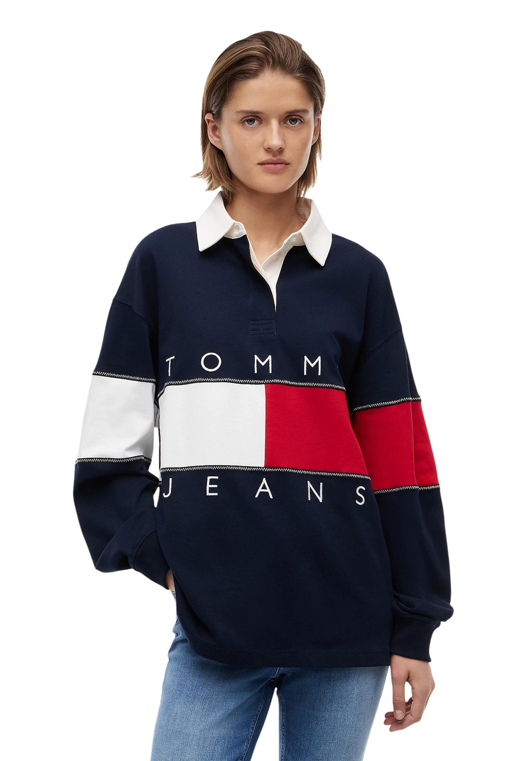 Tommy Hilfiger Jeans Felpa Donna - Tommy Hilfiger Jeans
