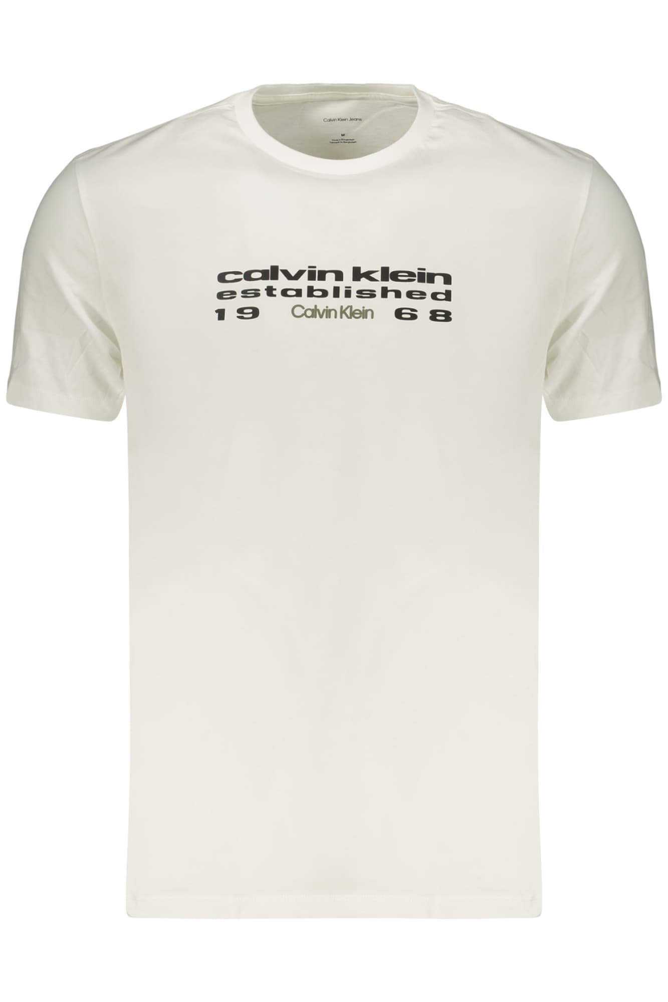 МЪЖКА ТЕНИСКА С КЪС РЪКАВ CALVIN KLEIN, БЯЛА - CALVIN KLEIN
