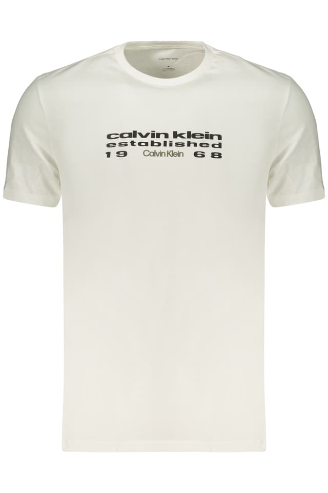 МЪЖКА ТЕНИСКА С КЪС РЪКАВ CALVIN KLEIN, БЯЛА