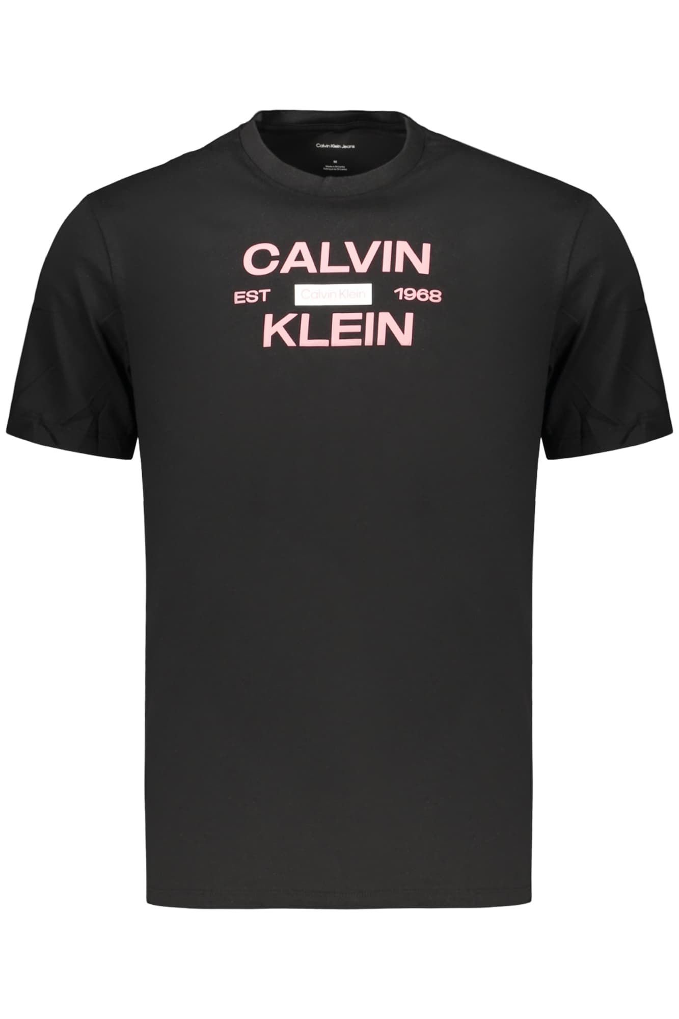 МЪЖКА ТЕНИСКА С КЪС РЪКАВ CALVIN KLEIN, ЧЕРНА - CALVIN KLEIN