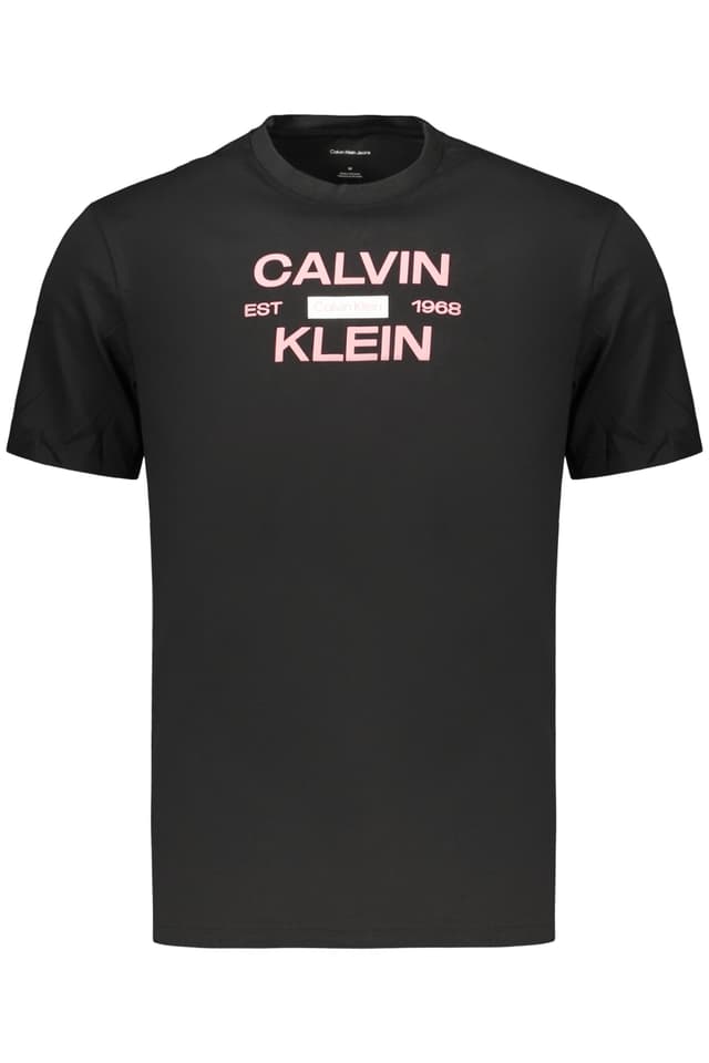 МЪЖКА ТЕНИСКА С КЪС РЪКАВ CALVIN KLEIN, ЧЕРНА