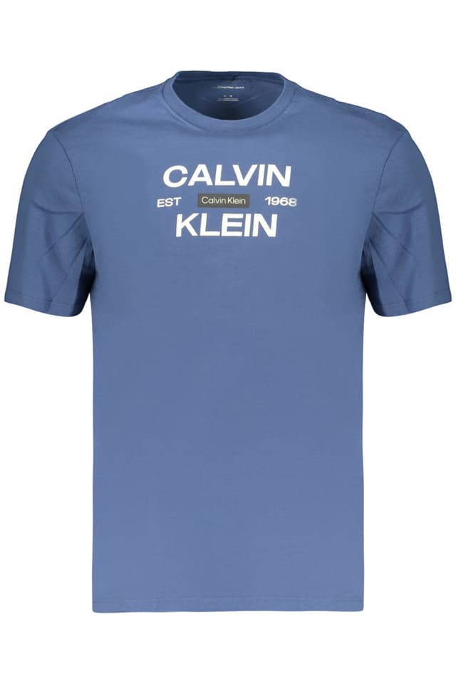 МЪЖКА ТЕНИСКА С КЪС РЪКАВ CALVIN KLEIN, СИНЯ