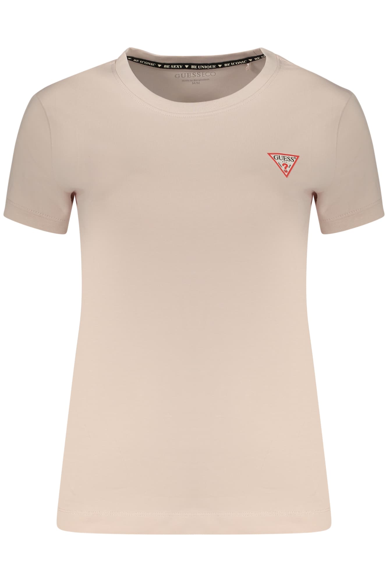 Дамска тениска с къс ръкав GUESS JEANS, розова - GUESS JEANS