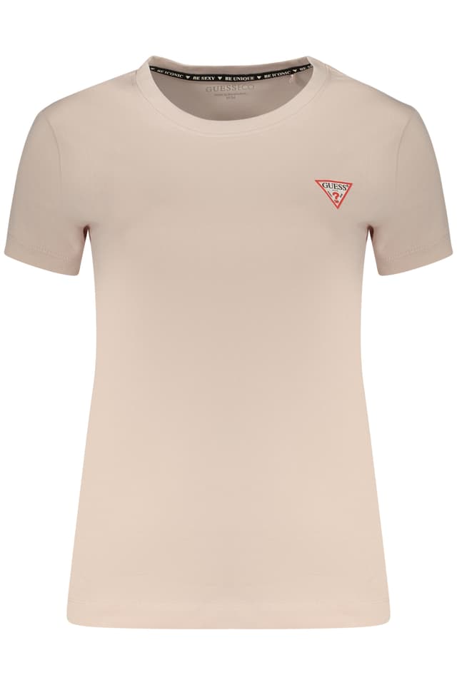 Дамска тениска с къс ръкав GUESS JEANS, розова