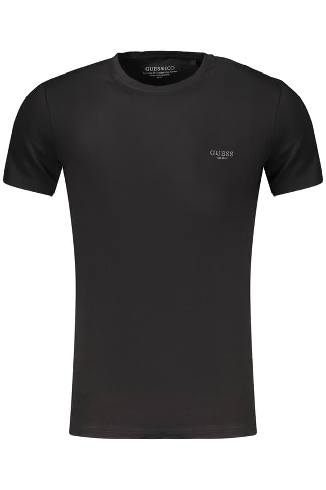 МЪЖКА ТЕНИСКА С КЪС РЪКАВ GUESS JEANS, ЧЕРНА