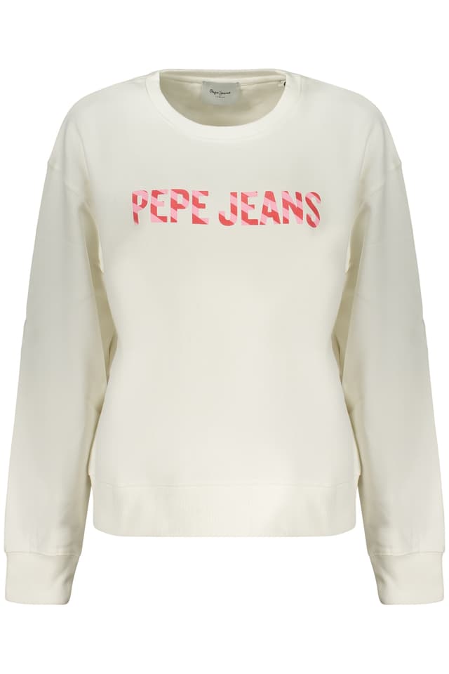 ДАМСКИ БЯЛ СУИТШЪРТ С ЦИП PEPE JEANS