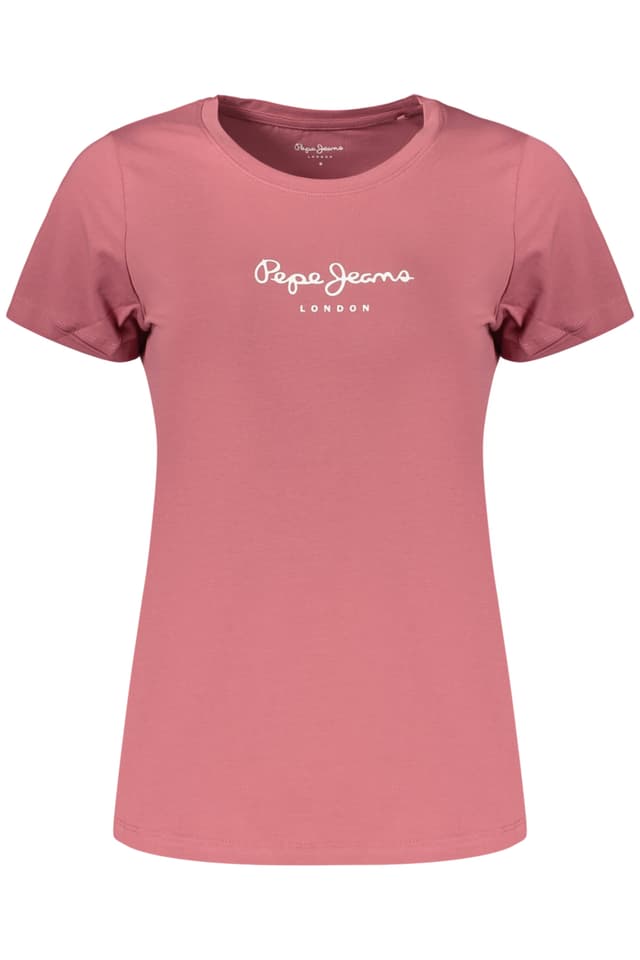 ДАМСКА РОЗОВА ТЕНИСКА С КЪС РЪКАВ PEPE JEANS