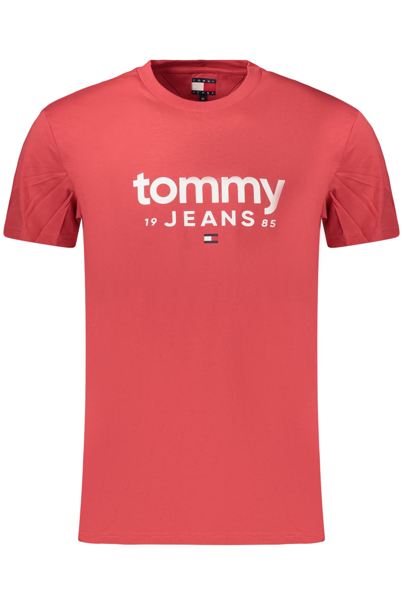 МЪЖКА ТЕНИСКА С КЪС РЪКАВ TOMMY HILFIGER, ЧЕРВЕНА - TOMMY HILFIGER