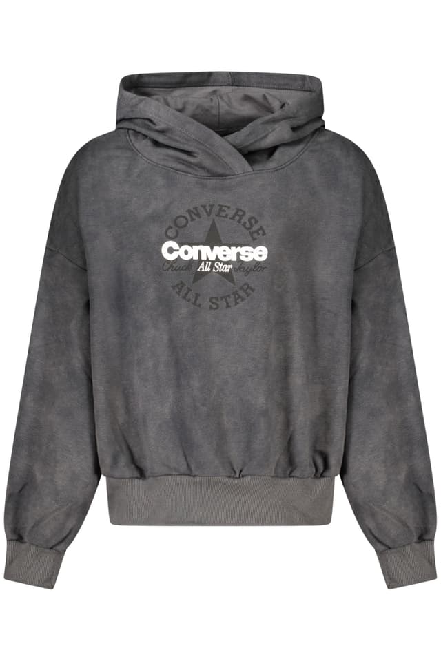 Суичър с цип Converse за момичета, черен