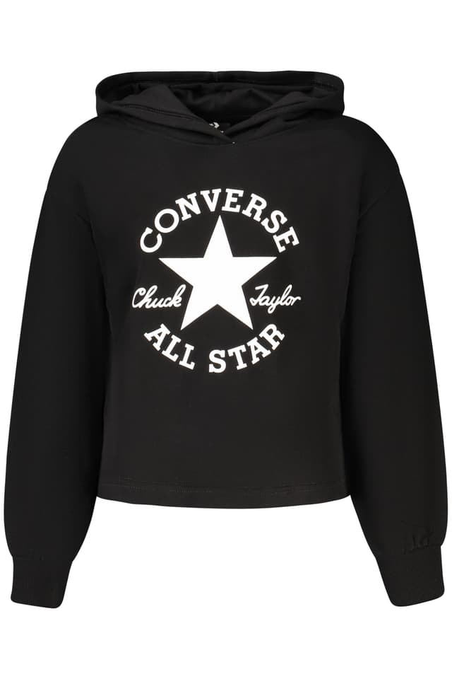 Суичър с цип Converse за момичета, черен