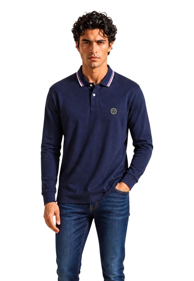 Armani Exchange Блузи с яка Мъжe