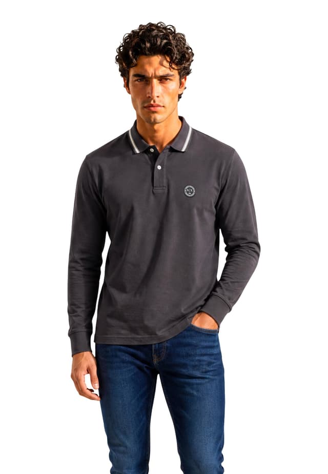 Armani Exchange Блузи с яка Мъжe