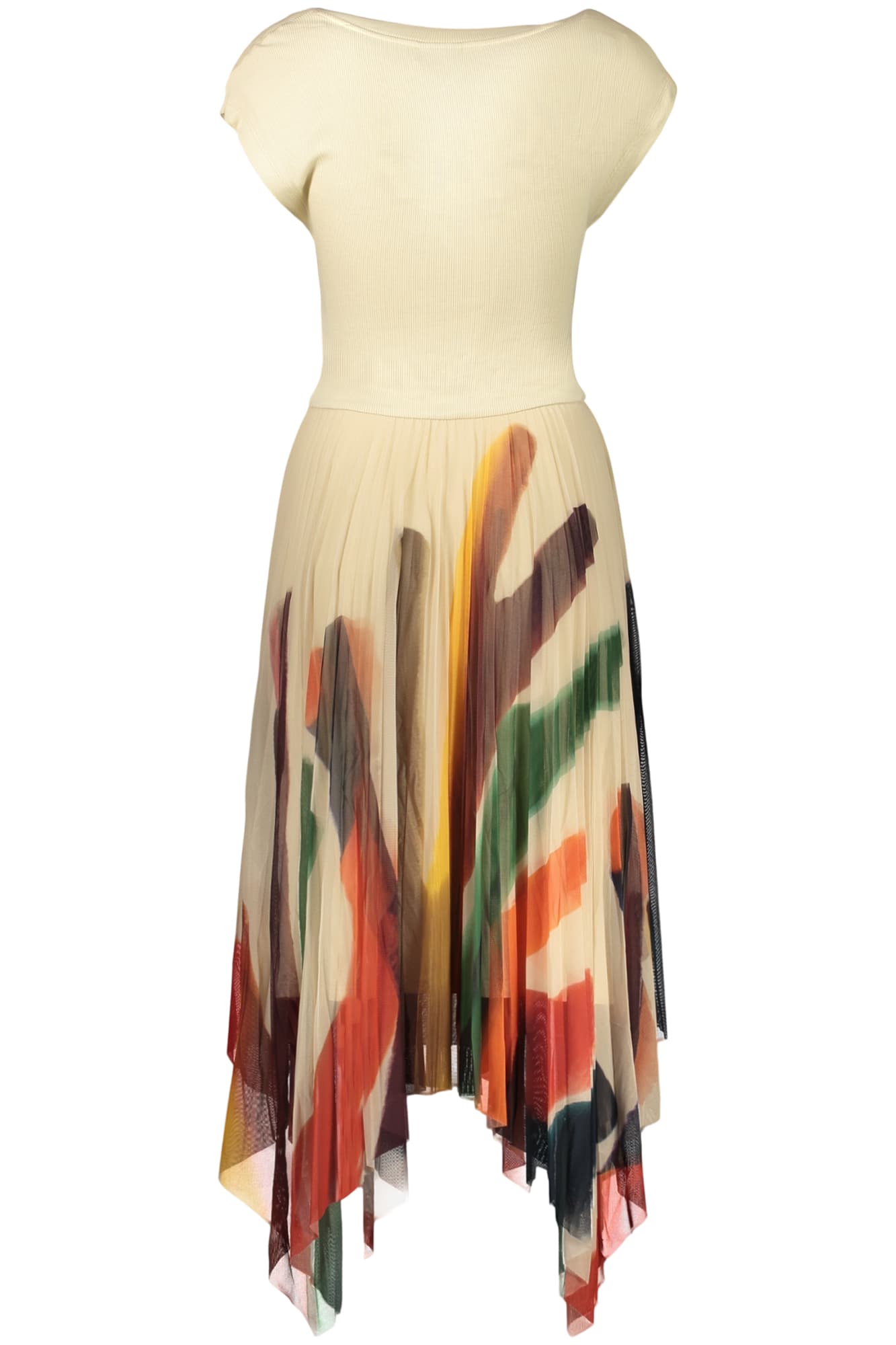 Дълга дамска рокля DESIGUAL в бежово - DESIGUAL