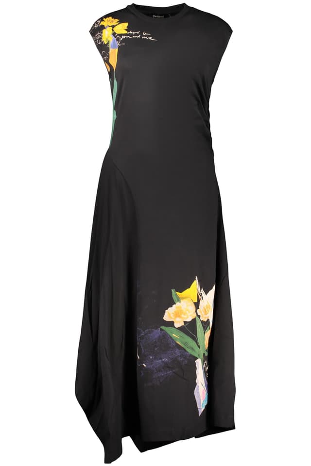 Дълга черна рокля за жени DESIGUAL