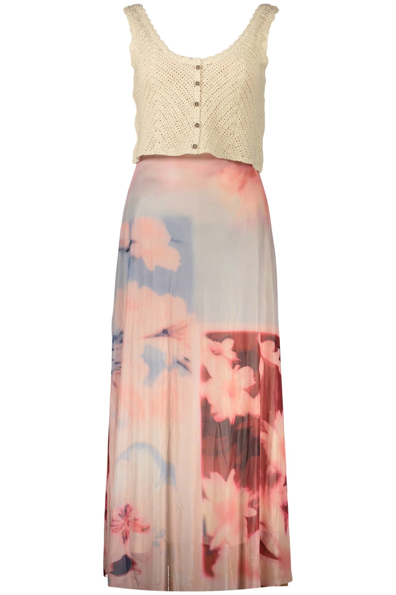Дълга дамска розова рокля DESIGUAL - DESIGUAL