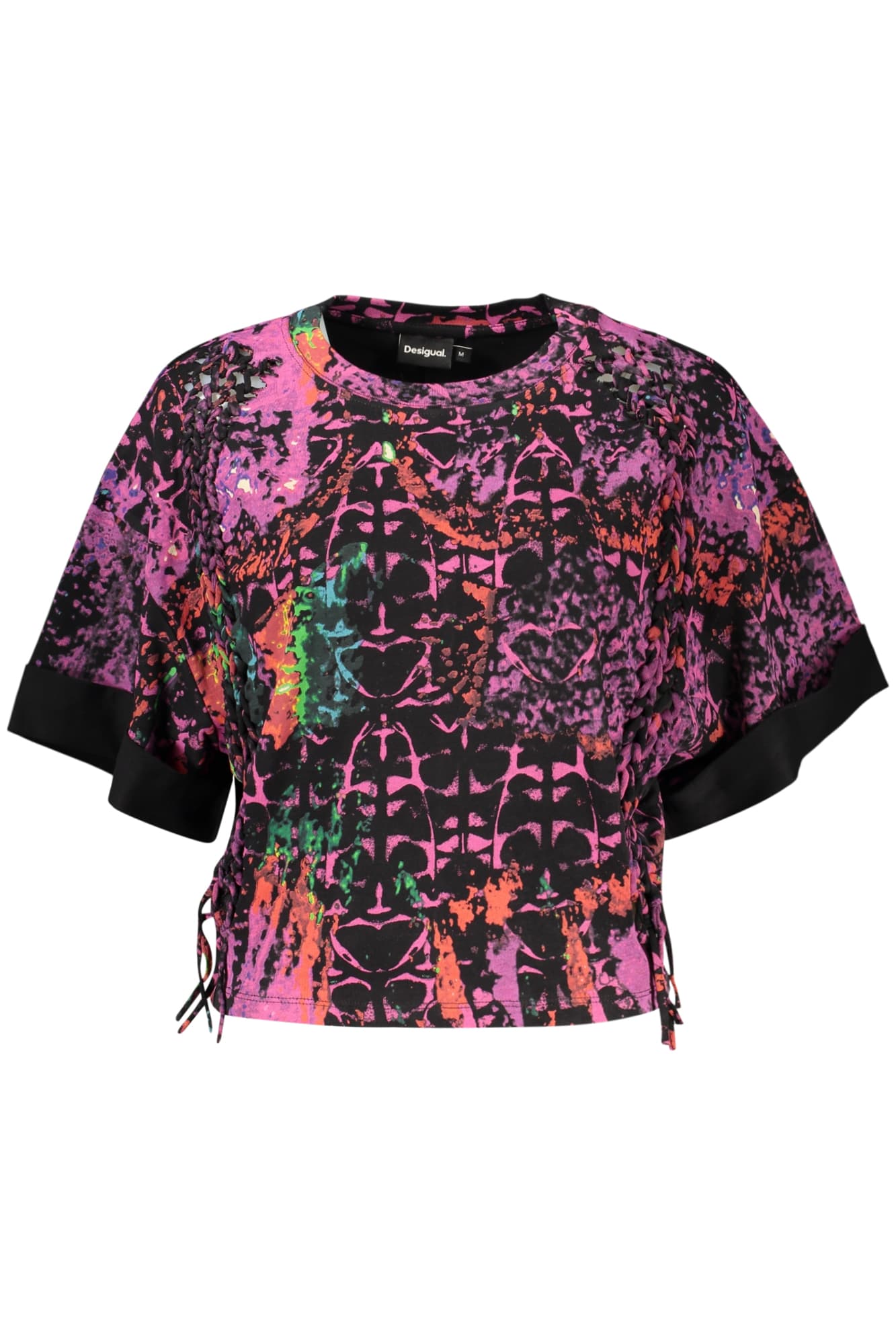 DESIGUAL ДАМСКА ТЕНИСКА С КЪС РЪКАВ, ЛИЛАВА - DESIGUAL