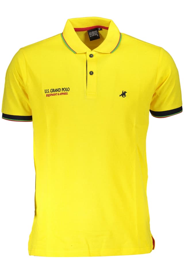 Мъжка тениска с къс ръкав US GRAND POLO, жълта
